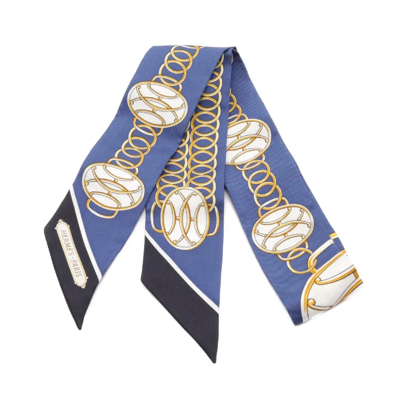 Hermes blue  Navy Silk Scarf (Pre-Owned)