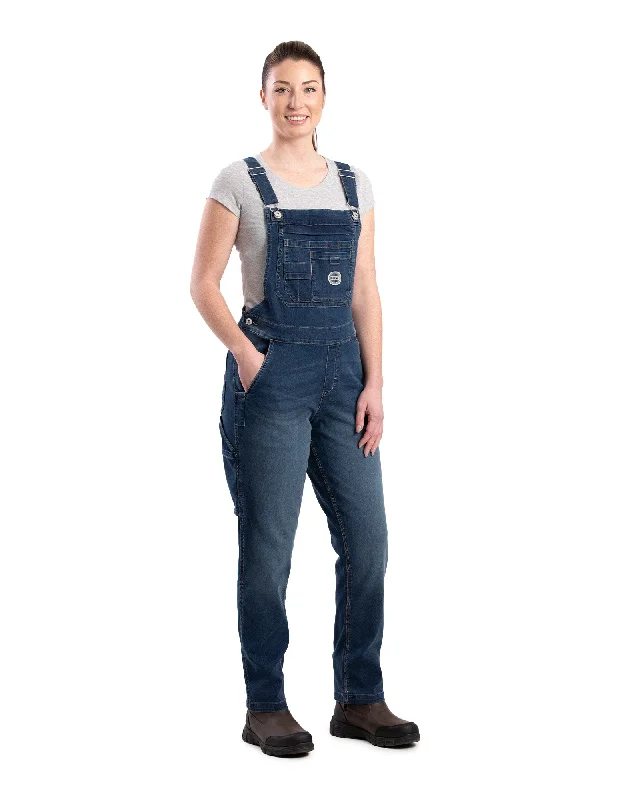 Women's Vintage Washed Flex Denim Bib Overall