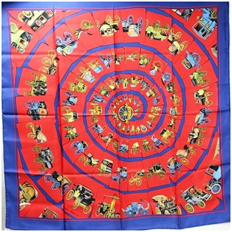 Hermes blue  Color Silk Scarf (Pre-Owned)