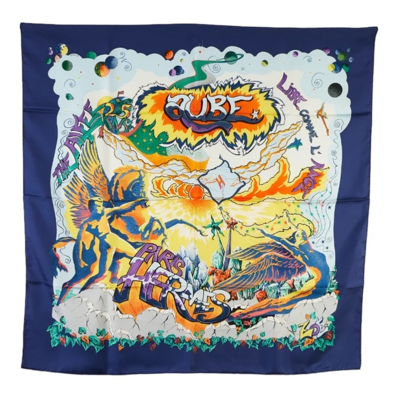 Hermes  Navy Silk Scarf (Pre-Owned)