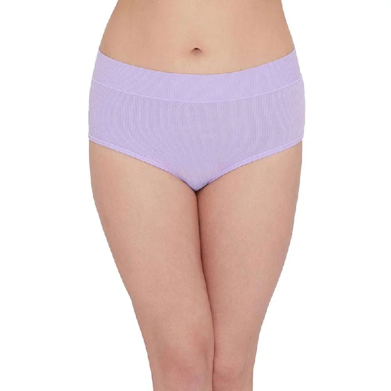 Balancing Act High Waist Full Coverage Everyday Wear Full Brief Panty - Purple