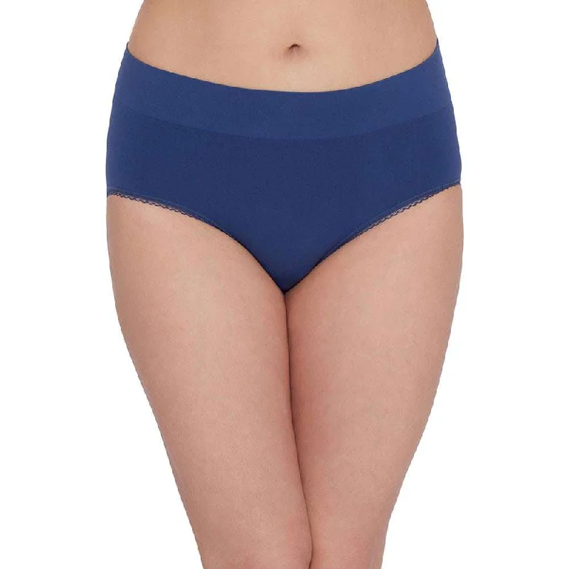 Feeling Flexible High Waist Full Coverage Everyday Wear Brief Panty - Navy Blue