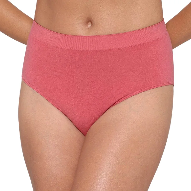 Firm Fit High Waist Full Coverage Everyday Wear Brief Panty - Red