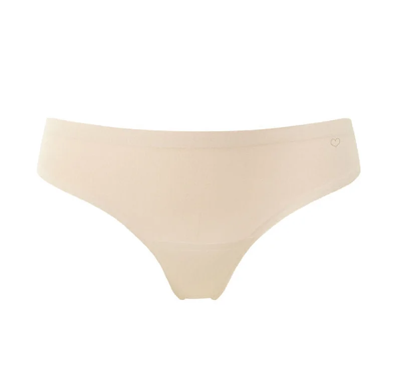 Microfibre thong [Beige]