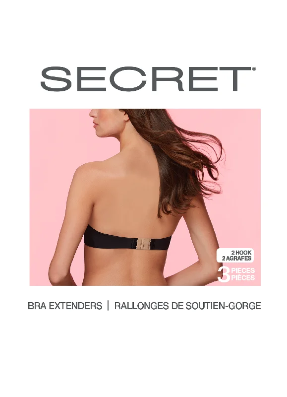 SECRET® 2-Hook Bra Extenders - 3 Pieces